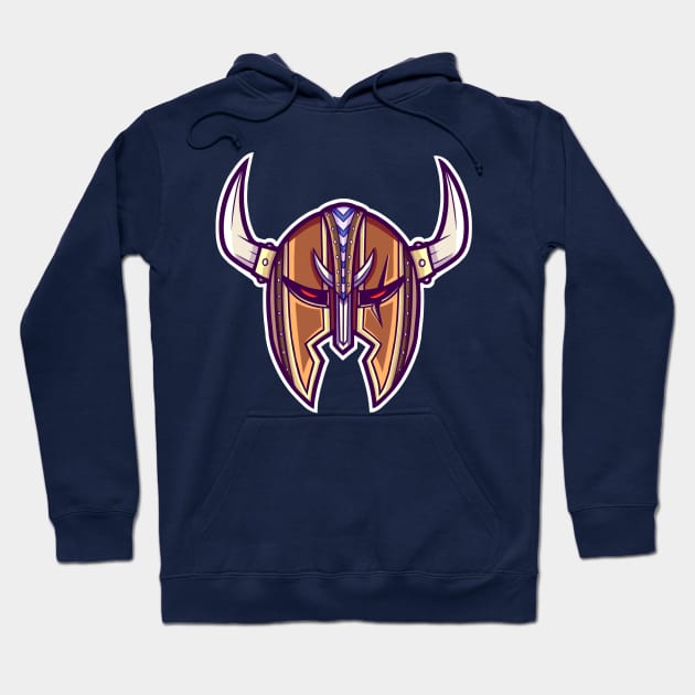 Viking Warrior Helmet Hoodie by Rodillustra